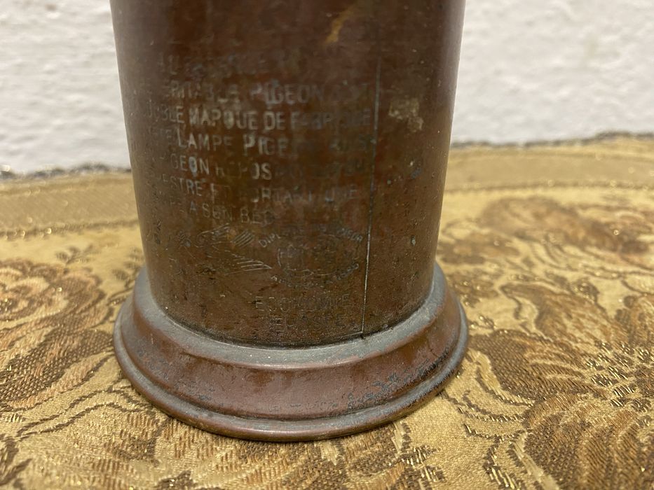 Френска газена лампа от месинг 1890–1910 Франция