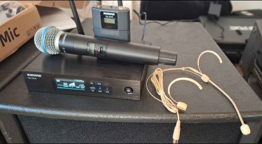 Shure QLXD set complet microfon SHURE QLXD2 (beta58a) + bodypack QLXD1
