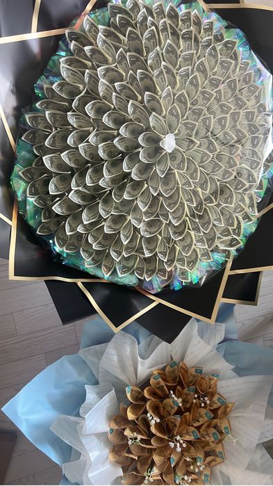 Букет денежный доларовый , цветы