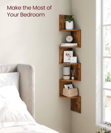 Ъглов стенен рафт/етажерка Vasagle