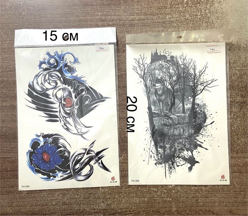 Временные татуировки 11 шт микс