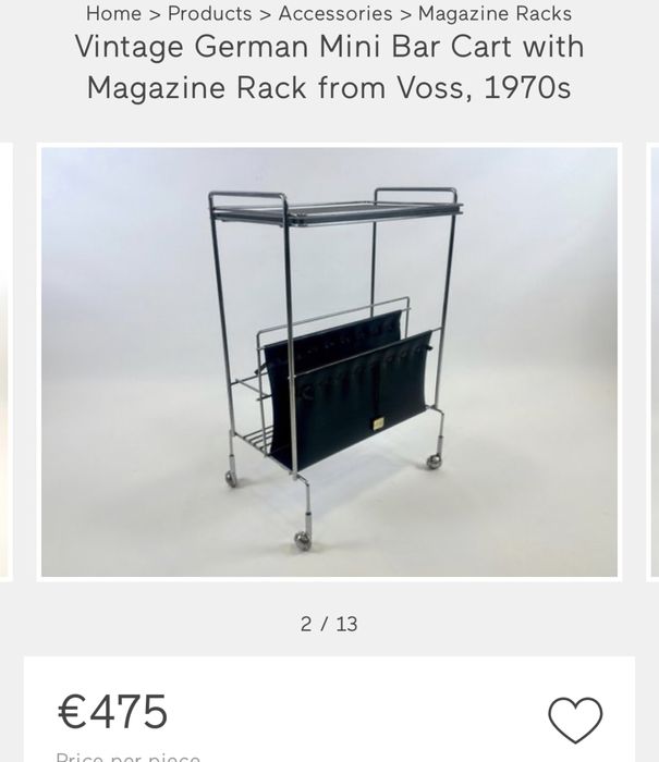 Mid century cart gheridon bar