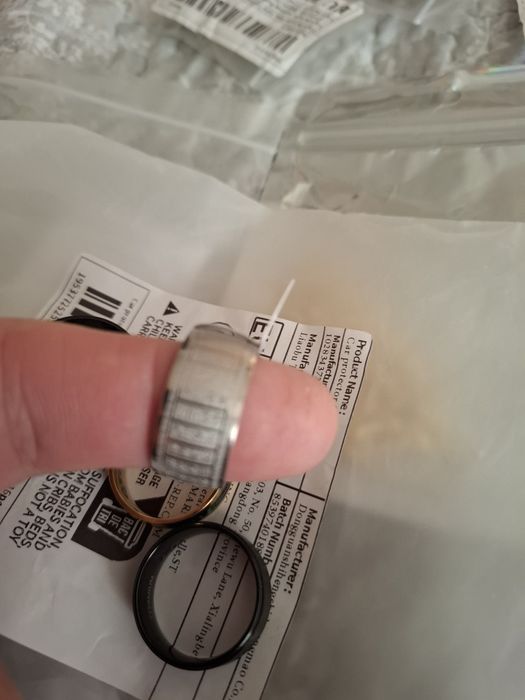 2 inele inox ,2 inele titan