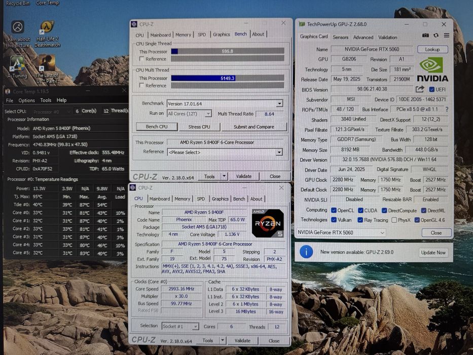 PC gaming Asus 16GB Ram cu RTX5060