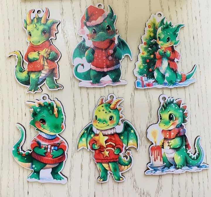 Набор деревянных ёлочных игрушек