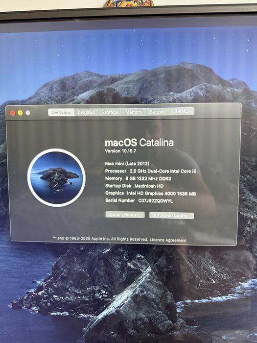 Mac mini Late 2012 - i5 2.5GHz, 8GB RAM, SSD 120GB