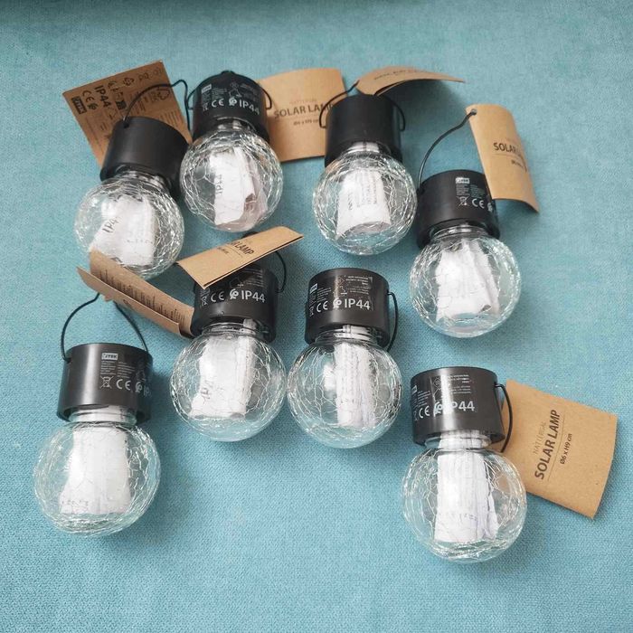 Соларни LED висящи лампи напукано стъкло
