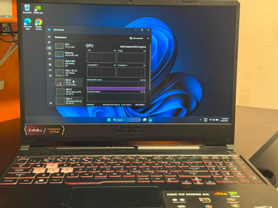 Hope Aamanet P2 - ASUS TUF A15 AMD RYZEN 5 7535HS /  32GB RAM / GEFORCE RTX 3050