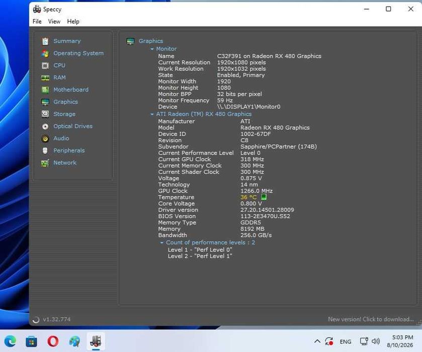 Placa video Sapphire NITRO+ RX 480 OC 8Gb ddr5