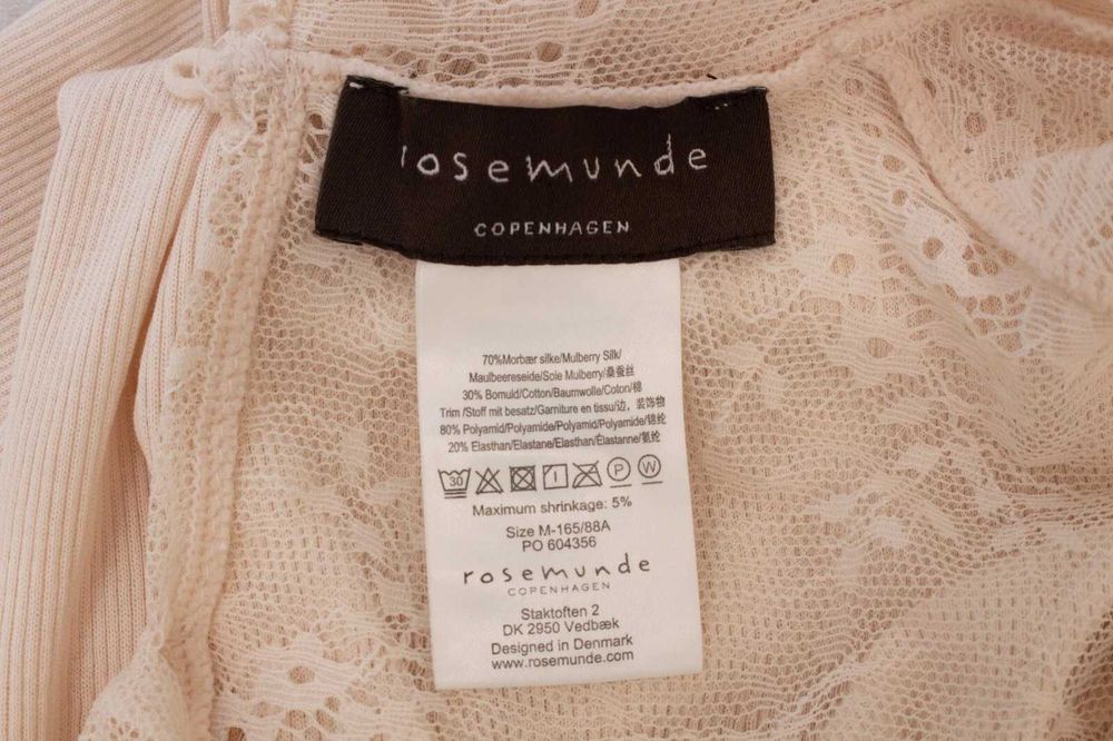 Rosemunde дамска тениска с дантела от коприна и памук М