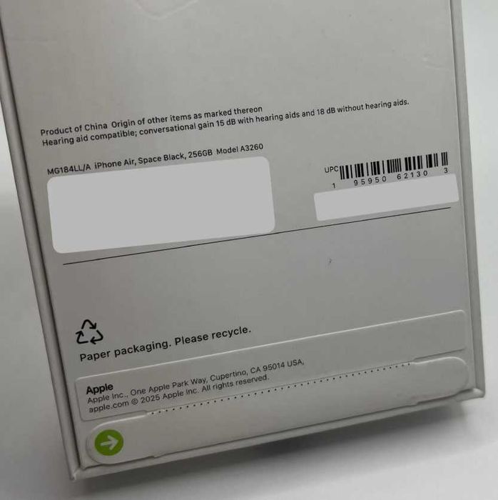 Неразпечатан Apple iPhone 17 Air 256GB Space Black (Гаранция)