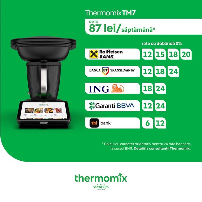 Thermomix nou posibilitate de achizitionare in rate