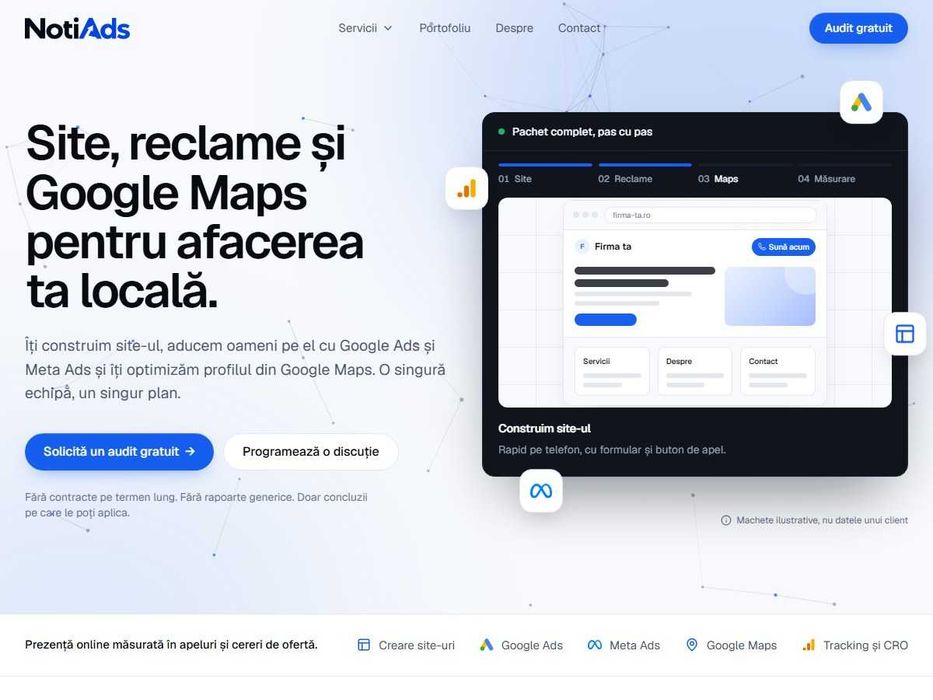 Creare site de prezentare pentru firma ta - NotiAds