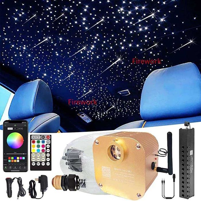 KIT Premium 16W RGBW Starlight TWINKLE Plafon instelat 550 Fibre Gold