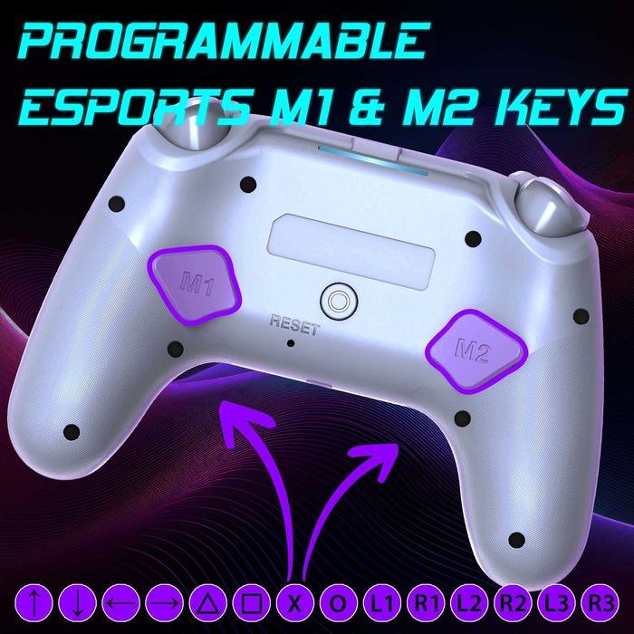 Чисто НОВИ Безжични контролери Subsonic - LED/ за PS5 и PC
