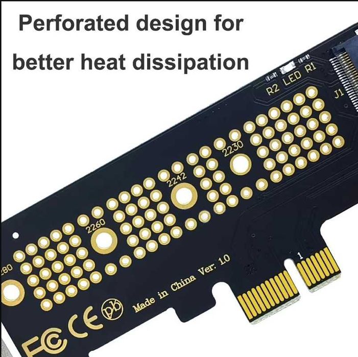 Adaptor PCIe 4.0 x1 pentru SSD  M.2 NVME - nou