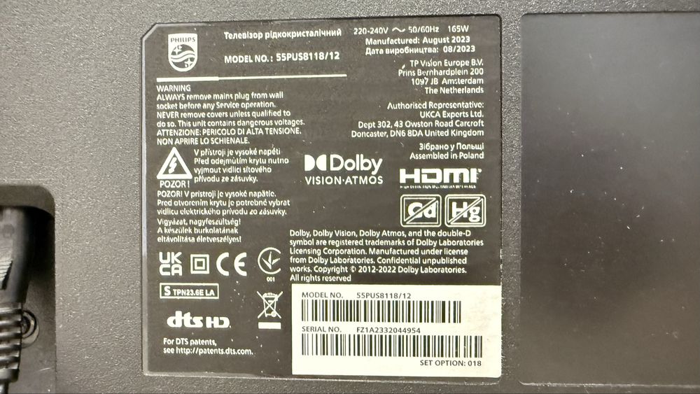 Pentru piese PHILIPS 55PUS8118