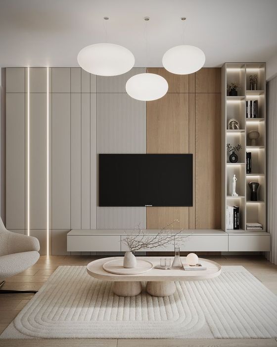 Zamonaviy uy uchun individual TV zona.