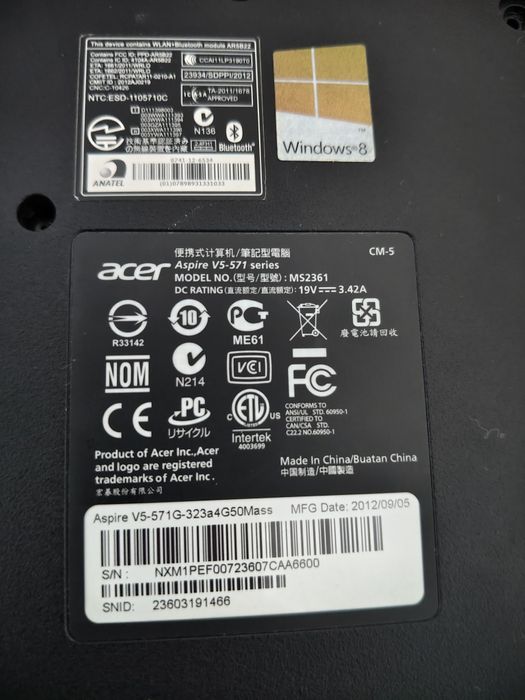 Acer Aspire V5-571 series i3 gen2