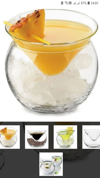 Pahare Martini / bol sticla caviar sau desert / candy bar