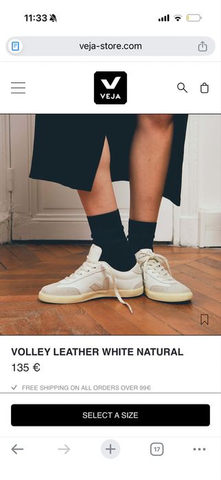 Кожени кецове, Veja, модел Volley, размер 39