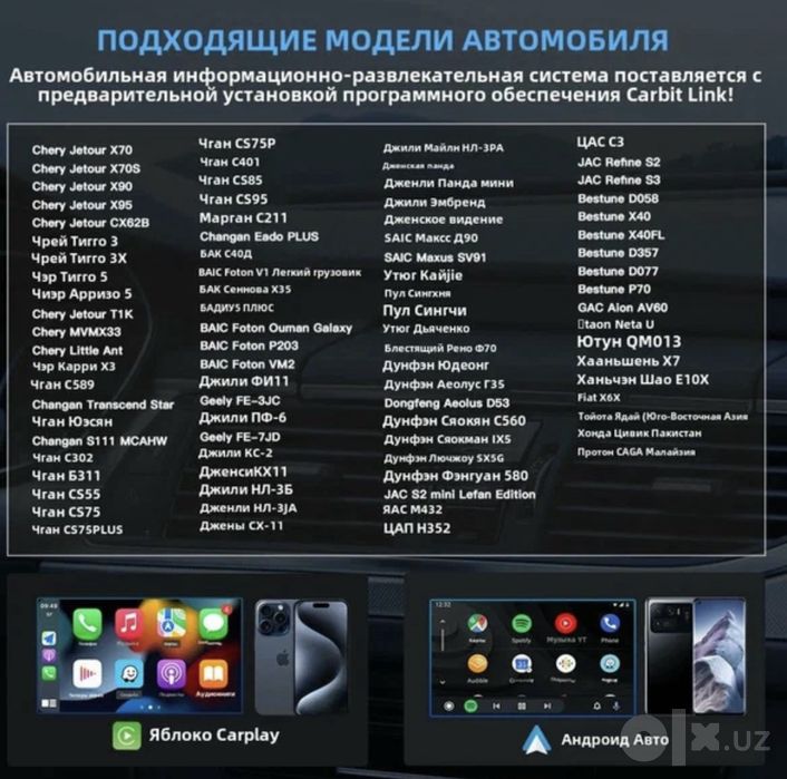 CarlinKit проводной соединение Carbit link Smartlink Phonelink