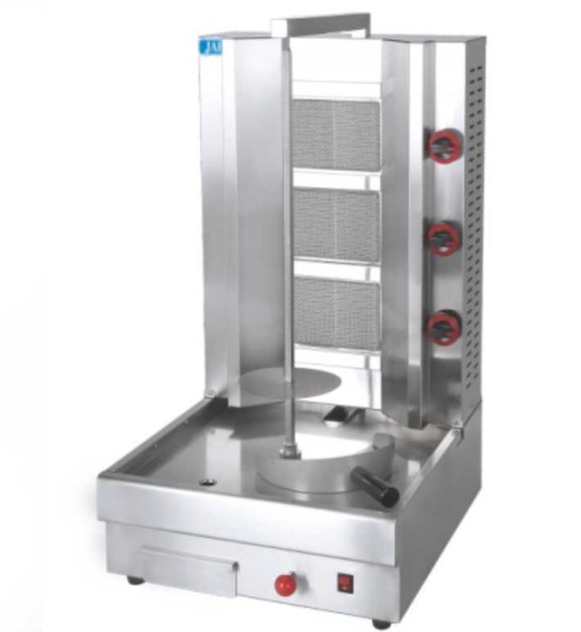 Rotisor kebab 3 arzatoare GPL - Inox, Motor Electric, Garantie