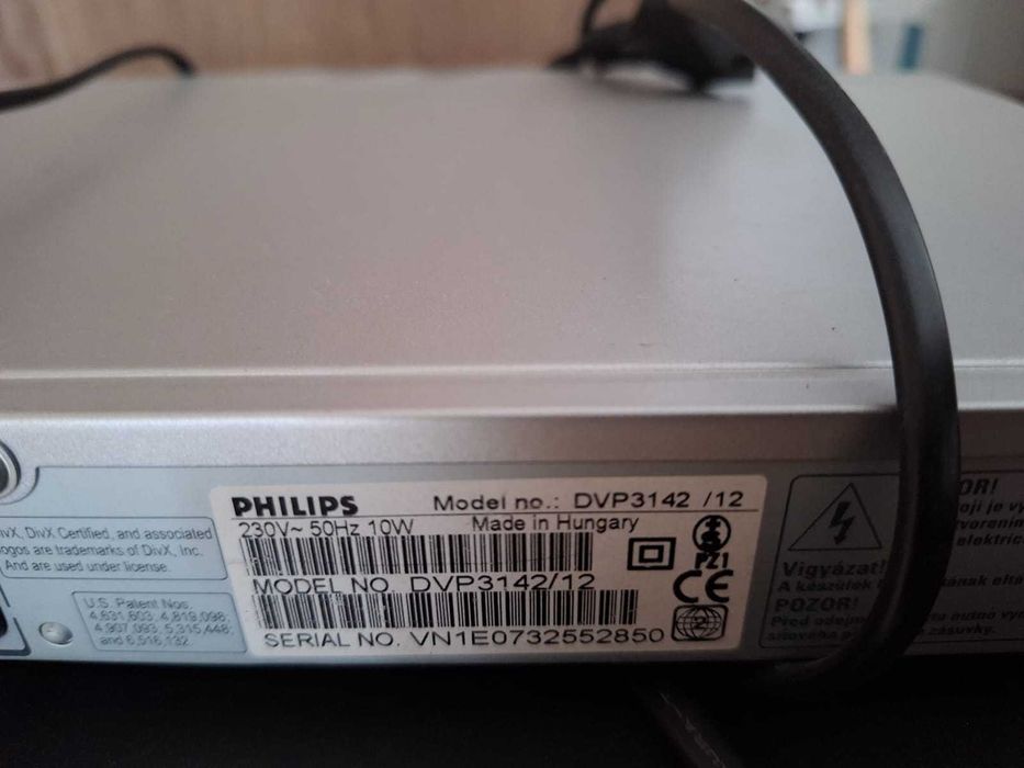 DVD Player Philips DVP3142 DivX, DVD - 192 kHz/24-bit audio DAC