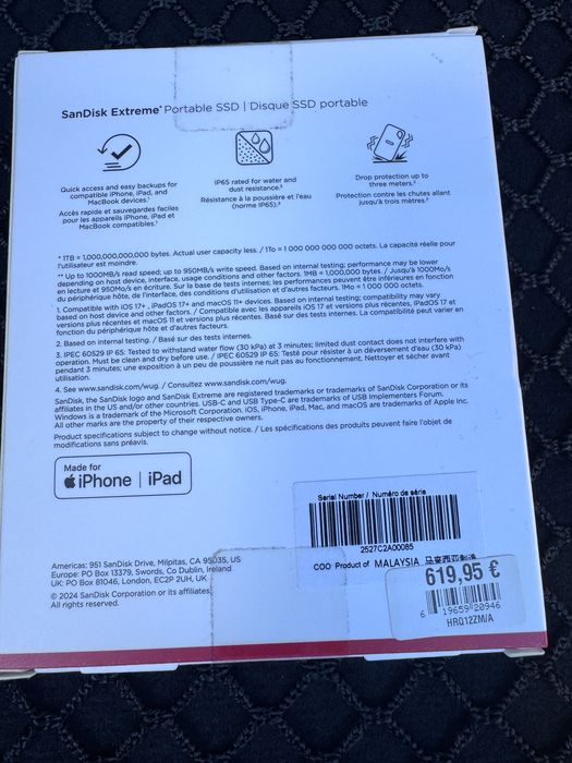 SanDisk Extreme 2TB NOU SIGILAT!