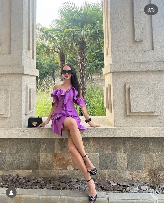 Рокля Cliche лилава