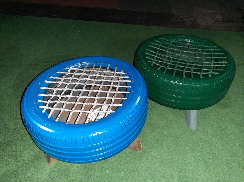 Табуретка от автмобилна гума