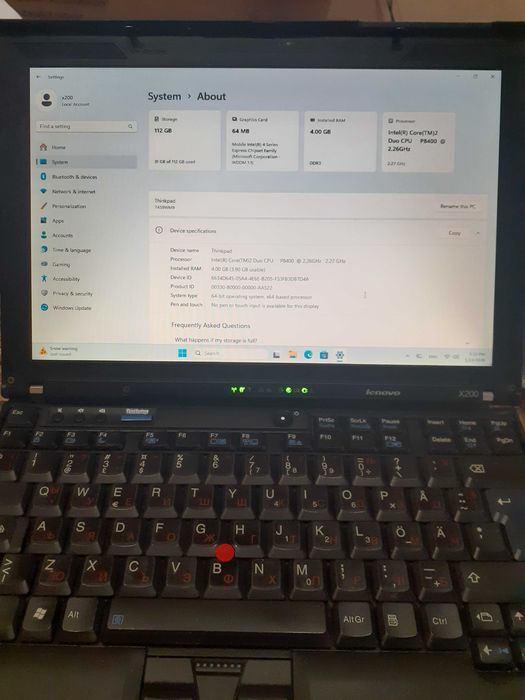 Lenovo Thinkpad x200