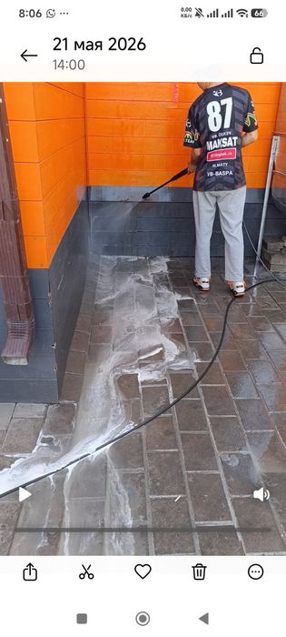 Моика чистка тратуарнои плитки, брусчатки ,