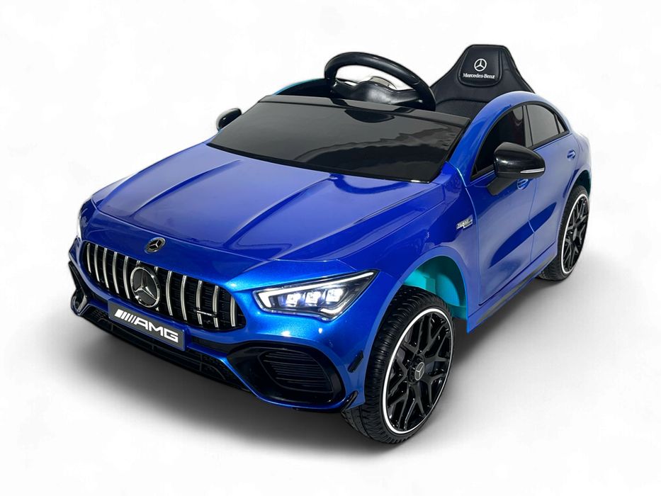 Mercedes cla 45 s amg 12v – детска акумулаторна кола, синя, eva гуми,