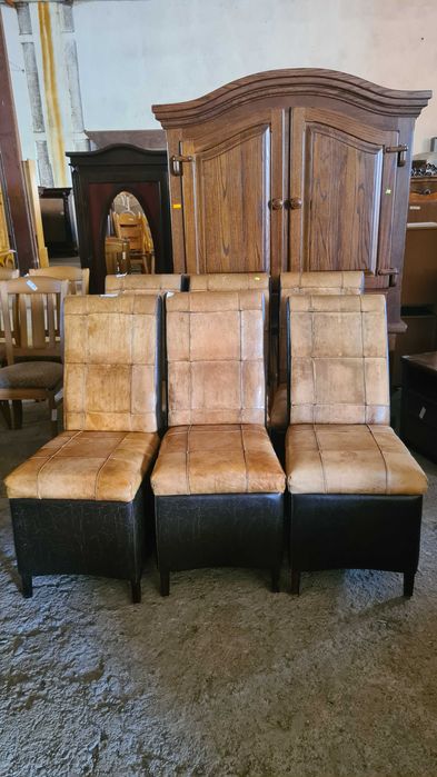 кожени столове с облегалка внос от Европа