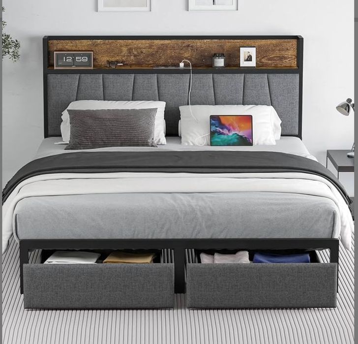 Двуспальная и односпальная кровать