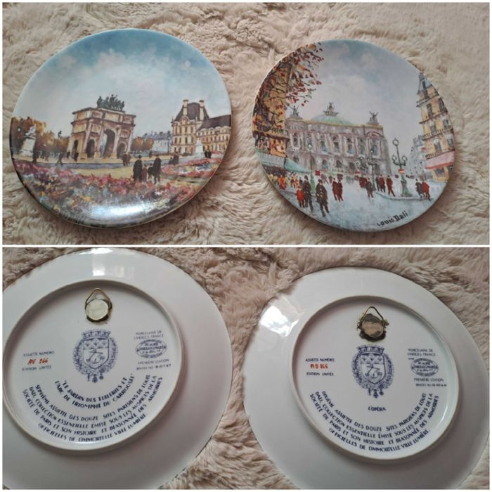 Farfurii decorative Limoges editie limitata pictate manual