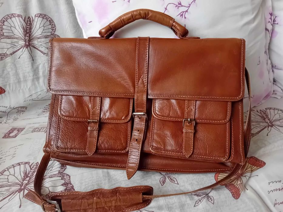 Servietă piele naturală bărbaţi