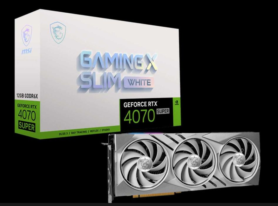 Nvidia GeForce 4070 Super - MSI GamingX Slim White - 12GB GDDR6X