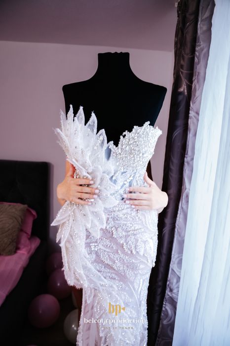 Rochie de mireasă făcută pe comandă în Kosovo la Mimosa Kadriaj mărimea xs-xxs