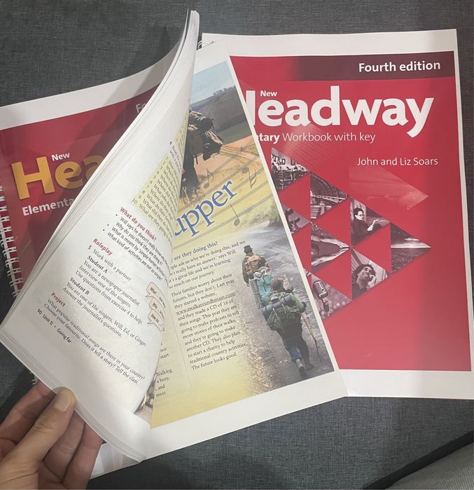 Headway 4th edition pre intermediat elementary students book workbook