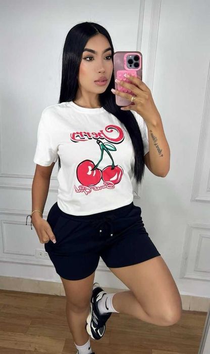 Дамски тениски с принт 12 модела XS-4XL