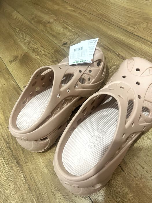 Crocs оригинал Caged clogs кроксы бежевые