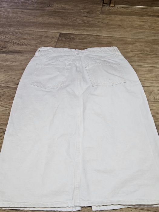 Fusta denim albă H&M