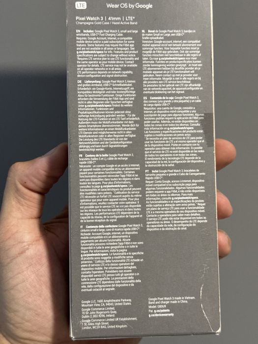 Google Pixel Watch 3 • NOU • 41 mm • LTE • Garantie
