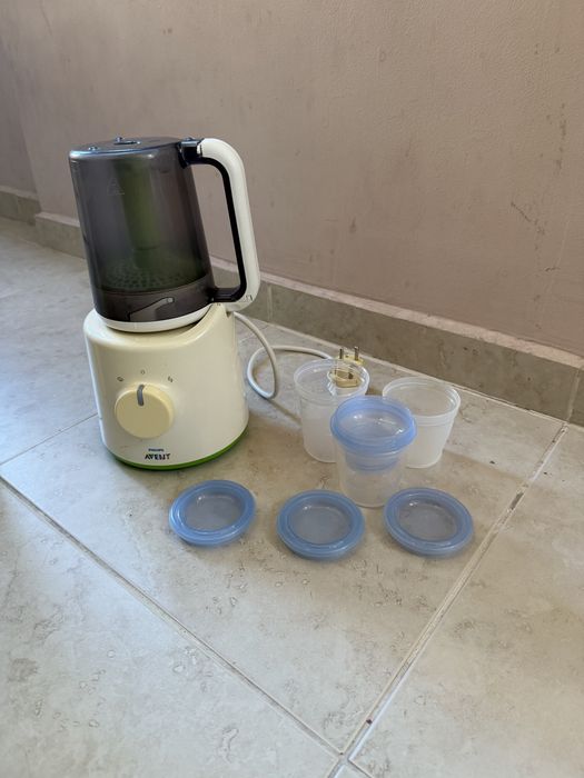 Уред за готвене на пара и блендер 2in1 Philips Avent SCF870/20, Градуирана чаша, Шпатула, 1 скорост