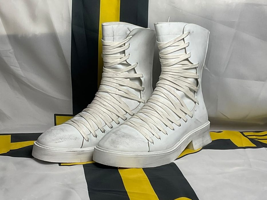 Julius SS14 Runway Mommy white boots