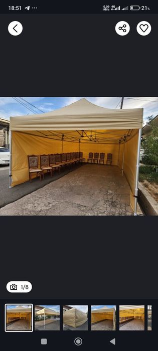 Prakatga zontik stol stul shirma zontik (4×8) prakatga beriladi.