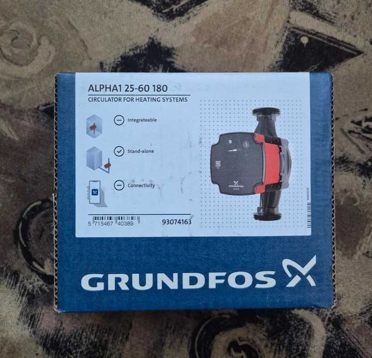 Grundfos ALPHA1 25-60 N 180 - 98475973 High-efficiency circulator pump