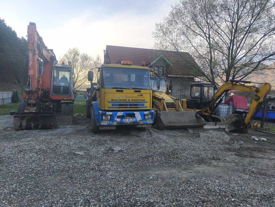 Buldoexcavator, excavator,basculă de inchiriat